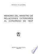 Memoria del Ministro de Relaciones Exteriores