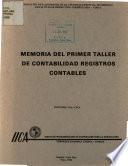 Memoria Del Primer Taller de Contabilidad Registros Contables