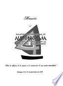Memoria del Simposio Internacional de Autonomía