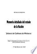 Memoria detallada del estado de la Nación