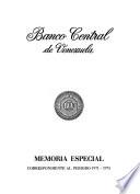 Memoria especial - Banco Central de Venezuela