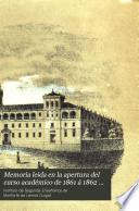 Memoria leida en la apertura del curso académico de 1861 á 1862 en el Instituto Provincial de Monforte