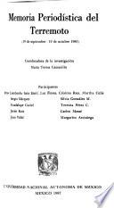 Memoria periodística del terremoto