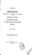 Memoria presentada al H. Congreso Nacional, correspondiente al año de ..., por el Ministro de Justicia e Instrucción Pública