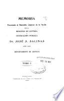 Memoria presentada al H. Congreso Nacional, correspondiente al año de ..., por el Ministro de Justicia e Instrucción Pública