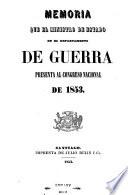 Memoria que el Ministro de Estado en el Departamento de Guerra presenta al Congreso Nacional de ...