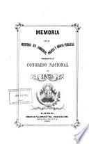 Memoria que el Ministro de Gobierno Policía y Obras Públicas presenta al Congreso Nacional de ...