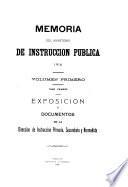 Memoria que el Ministro de Instrucción Pública presenta al Congreso Nacional en sus sesiones de ...