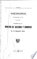Memoria que presenta al Congreso de ... el Ministro de Hacienda y Comercio