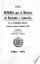 Memoria que presenta al Congreso de ... el Ministro de Hacienda y Comercio