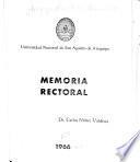 Memoria rectoral