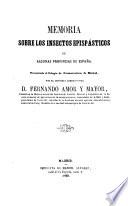 Memoria sobre los insectos epispásticos de algunas provincias de España