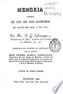 Memoria sobres el uso de los cloruros de óxido de sosa y de cal