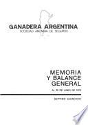 Memoria y balance general