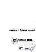 Memoria y balance general