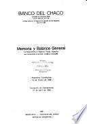 Memoria y balance general
