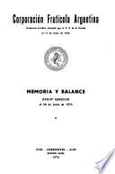 Memoria y balance