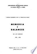 Memoria y balance
