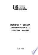 Memoria y cuenta correspondiente al período ...