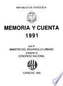 Memoria y cuenta - Ministerio del Desarrollo Urbano