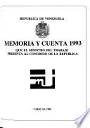 Memoria y cuenta - Ministerio del Trabajo