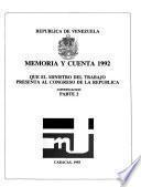 Memoria y cuenta - Ministerio del Trabajo