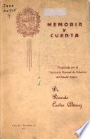 Memoria y cuenta que el ciudadano ... Secretario General de Gobierno,, somete a la consideración de la Honorable Asamblea Legislativa del Estado Apure, en las sesiones ordinarias de ...