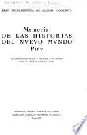 Memorial de las historias del nuevo mundo Pirú