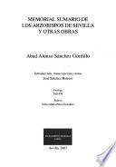 Memorial sumario de los arzobispos de Sevilla y otras obras