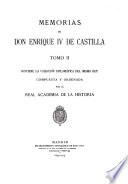 Memorias de Don Enrique IV de Castilla