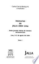 Memorias de JALLA 2004 Lima