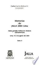 Memorias de JALLA 2004 Lima
