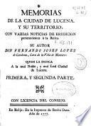 Memorias de la ciudad de Lucena y su territorio
