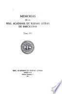 Memorias de la Real Academia de Buenas Letras de Barcelona