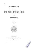 Memorias de la Real Academia de Buenas Letras de Barcelona