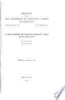 Memorias de la Real Academia de ciencias naturales y artes de Barcelona