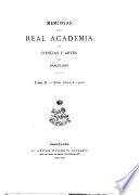 Memorias de la Real Academia de Ciencias y Artes de Barcelona