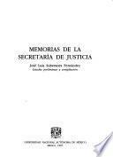 Memorias de la Secretaría de Justicia