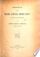 Memorias de la Sociedad Científica Antonio Alzate.