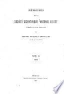 Memorias de la Sociedad Científica Antonio Alzate.