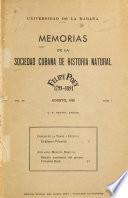 Memorias de la Sociedad Cubana de Historia Natural Felipe Poey.