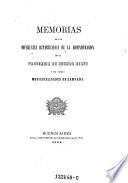 Memorias de los diversos departamentos de la administracion de la provincia de Buenos Aires y de las municipalidades de Campana