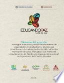 Memorias del proyecto alternativas de desarrollo rural para la construcción de paz