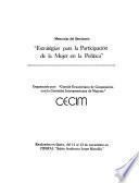Memorias del Seminario Estratégias [sic] para la Participación de la Mujer en la Política