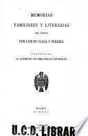 Memorias familiares y literarias del poeta Don Luis de Ulloa y Pereira