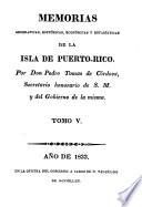 Memorias geográficas, históricas, económicas y estadísticas de la Isla de Puerto Rico