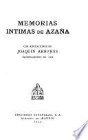 Memorias íntimas de Azaña