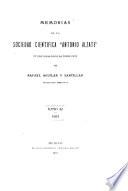 Memorias y revista de la Sociedad Científica Antonio Alzate.