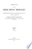 Memorias y revista de la Sociedad Científica Antonio Alzate.