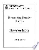 Mennonite Family History Index 1992-1996